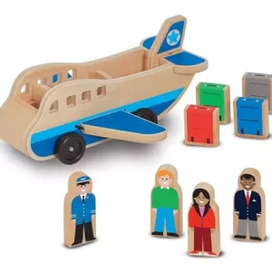 Avion de madera con pasajeros