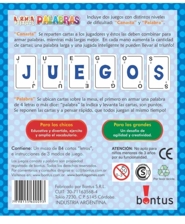 Juego Bontus: Arma Palabras - Imagen 2