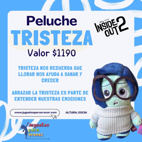 Pack Peluches Intensamente x 4: Alegría, Furia, Tristeza y Ansiedad - Imagen 7