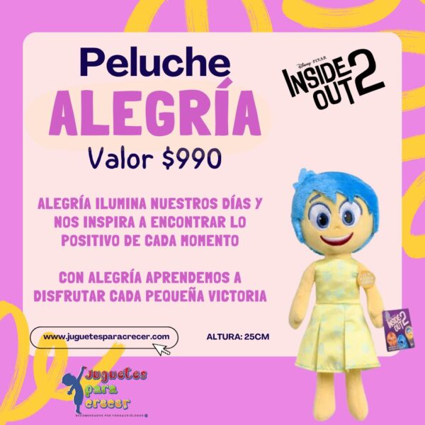 Pack Peluches Intensamente x 4: Alegría, Furia, Tristeza y Ansiedad - Imagen 3