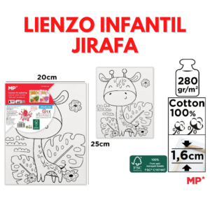 LIENZO INFANTIL JIRAFA (20x25 cm)