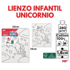 LIENZO INFANTIL UNICORNIO (20x25 cm)