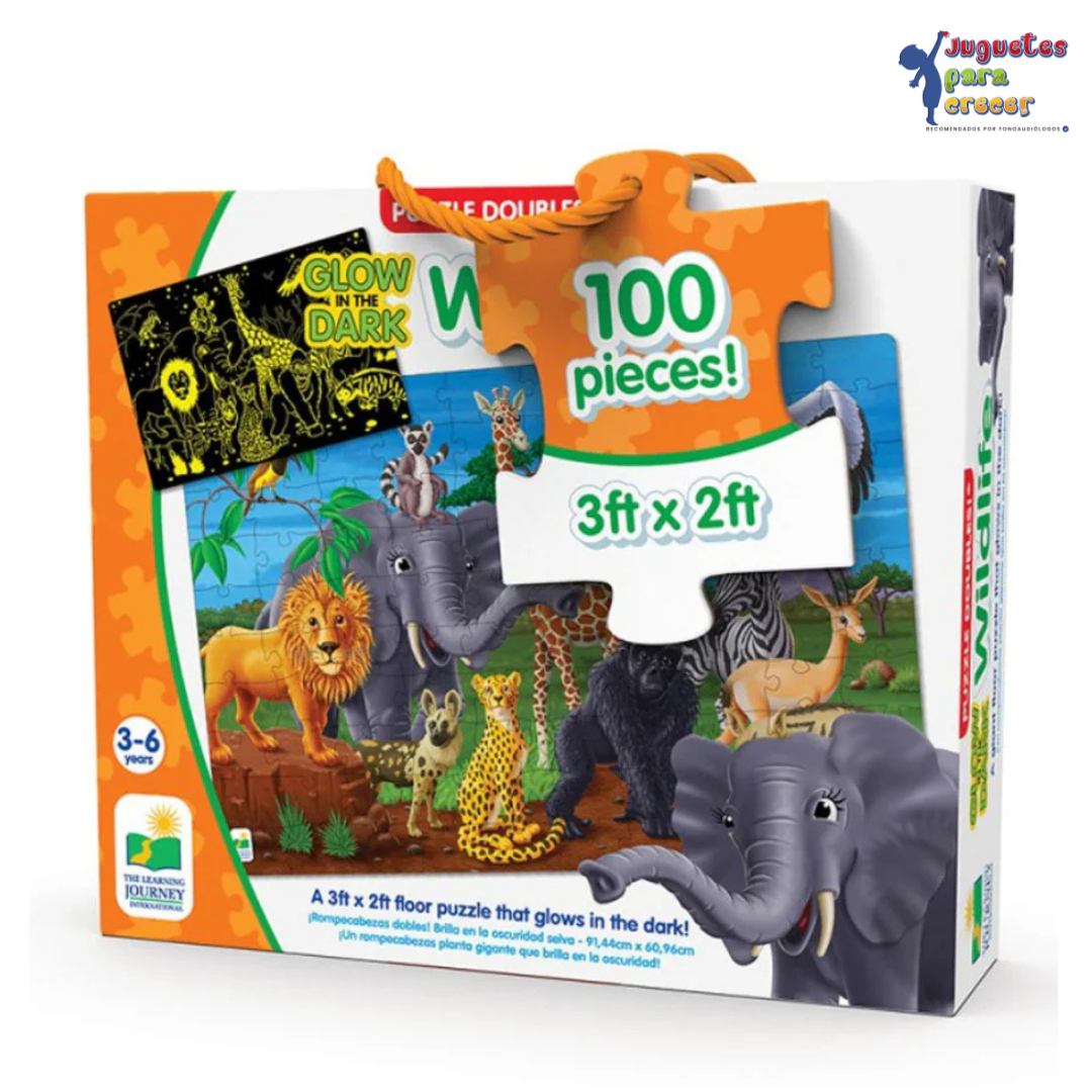 Puzzle infantil Animales Salvajes – Brilla en la oscuridad - Imagen 2