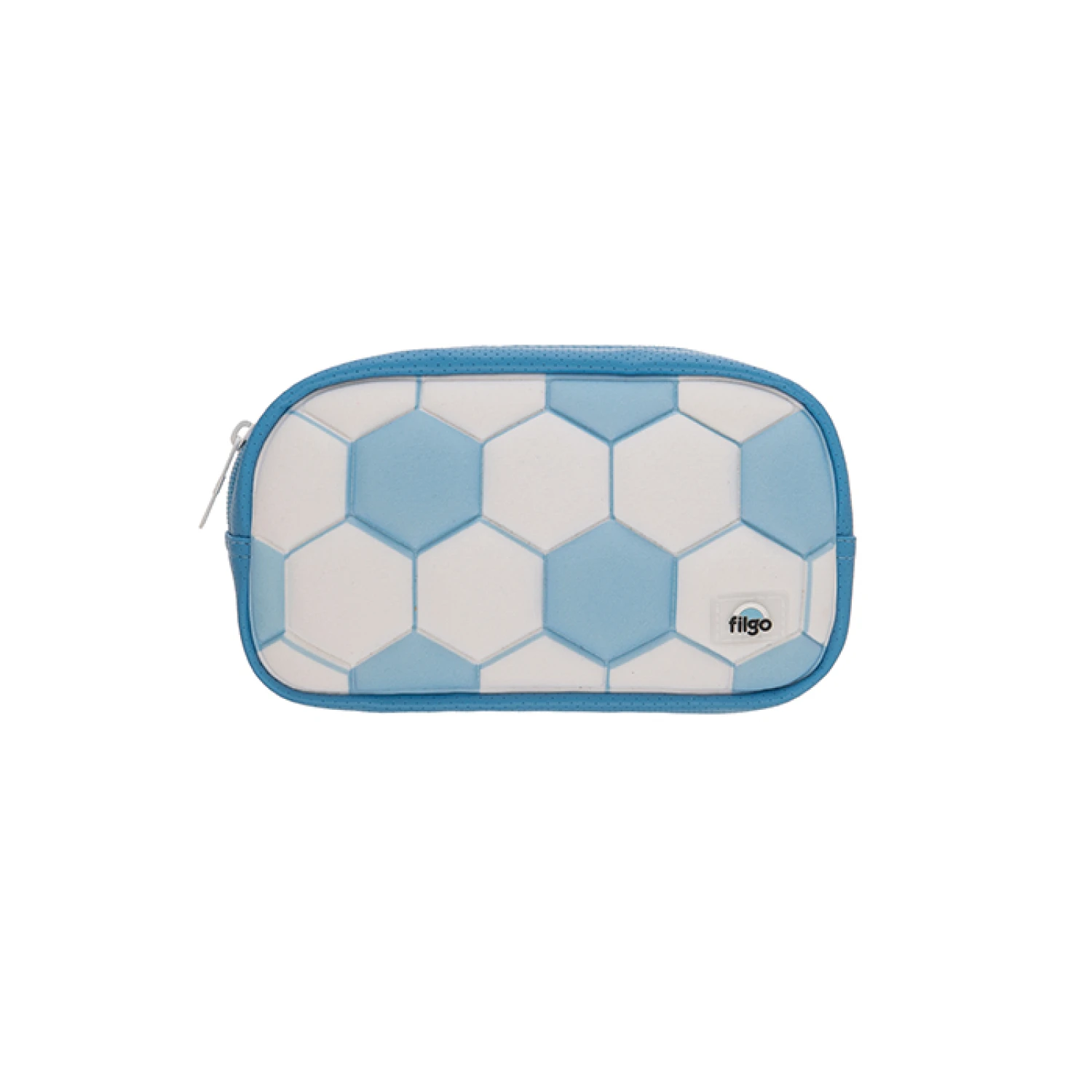 Cartuchera Oval Filgo Celeste y Blanca – Diseño Fútbol