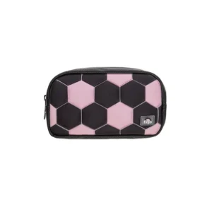 Cartuchera Oval Filgo Negra y Rosada – Diseño Fútbol
